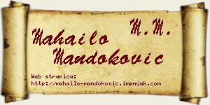 Mahailo Mandoković vizit kartica